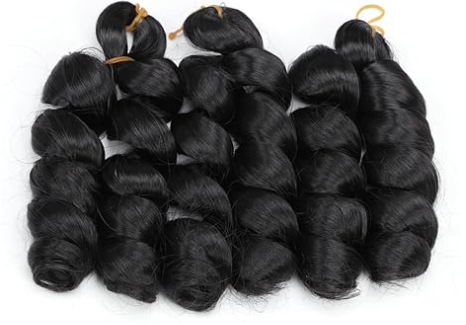 Goddess Bob French Loose Curl Crochet Hair – 12” (3 Bundles)