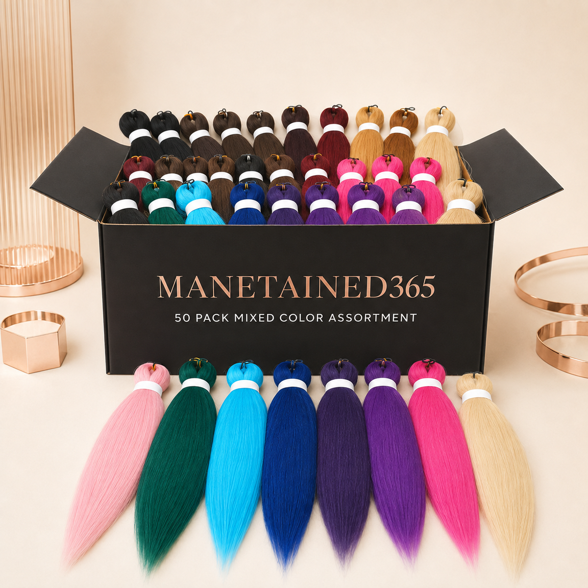 Wholesale Pre-Stretched Braiding Hair – 50 Pack Bundle | 26 Inch